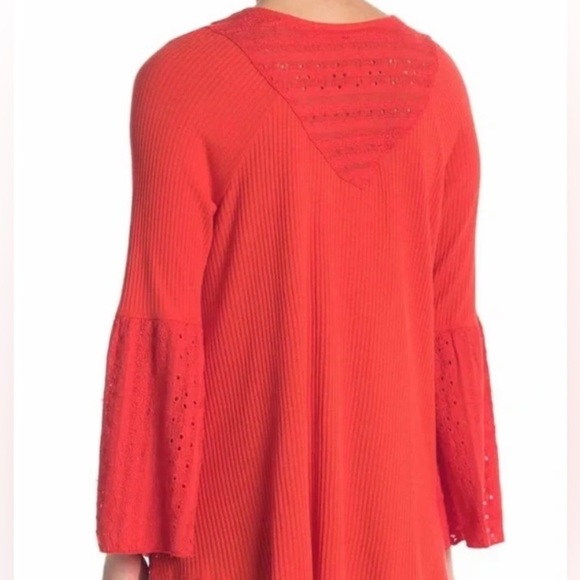 Excellent Condition, Free People "Parisian Nights" Long Sleeve Waffle Top, Sz XS - Picture 6 of 9